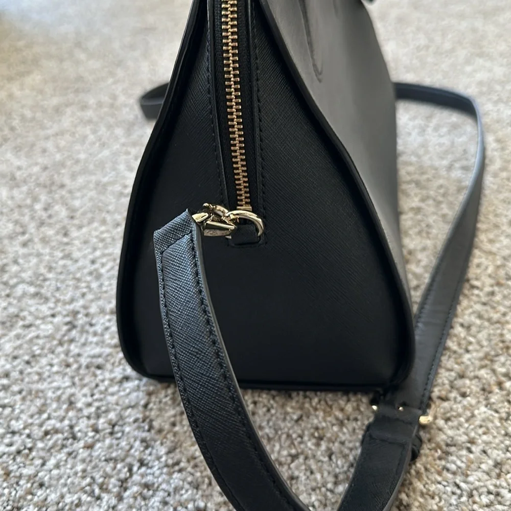 kate spade new york Laurel Way Leather Reiley Satchel, Black, Like New - Picture 8 of 12